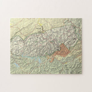 Nationalpark-Karte der Großen Smoky-Berge (1997)