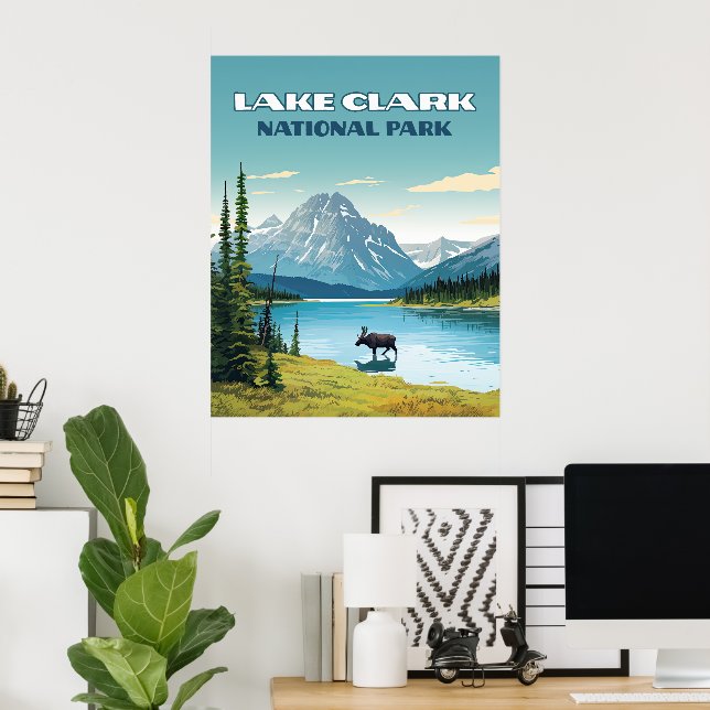Nationalpark Klettersee Alaska Poster (Heimbüro)