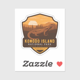 Nationalpark Komodo Aufkleber