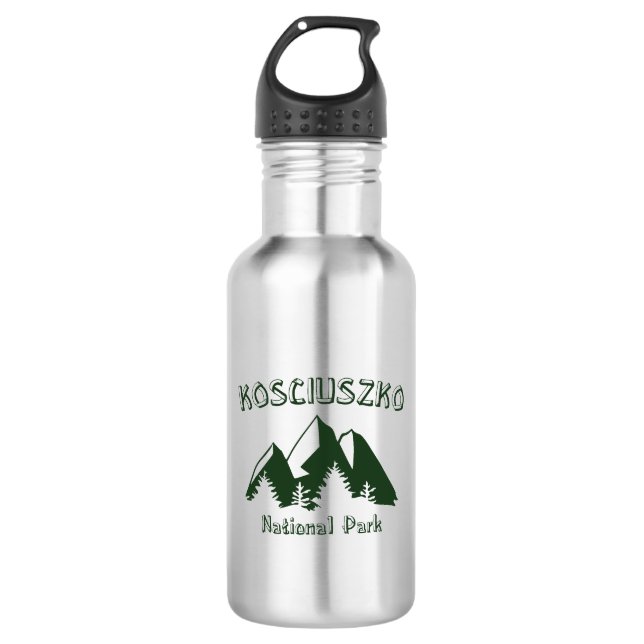 Nationalpark Kosciuszko Edelstahlflasche (Vorderseite)