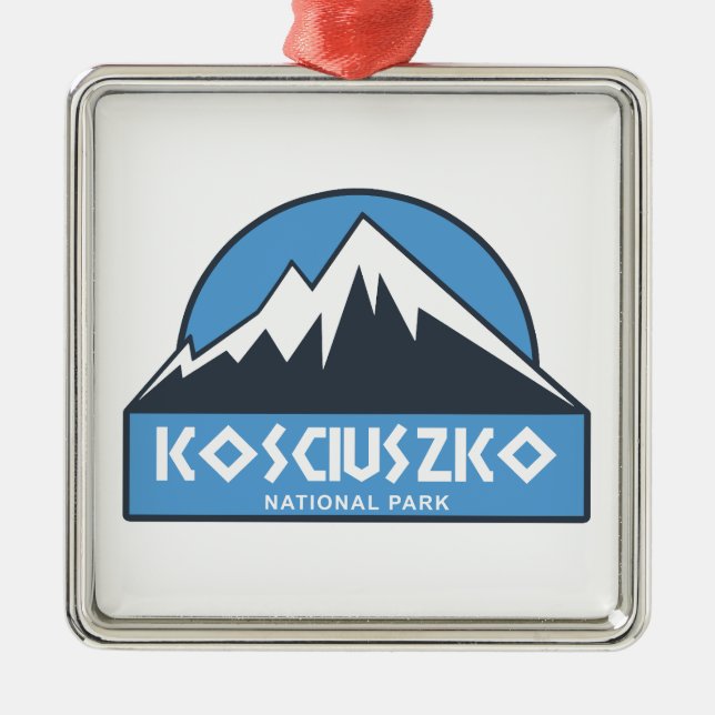 Nationalpark Kosciuszko Ornament Aus Metall (Vorne)