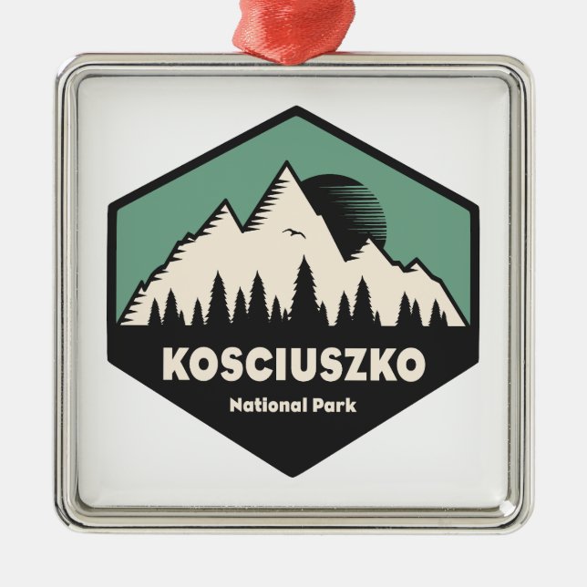 Nationalpark Kosciuszko Ornament Aus Metall (Vorne)