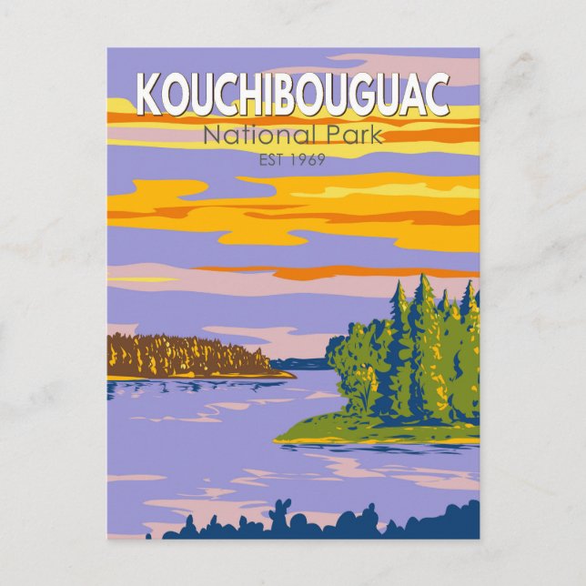 Nationalpark Kouchibouguac Nationalpark Travel Art Postkarte (Vorderseite)