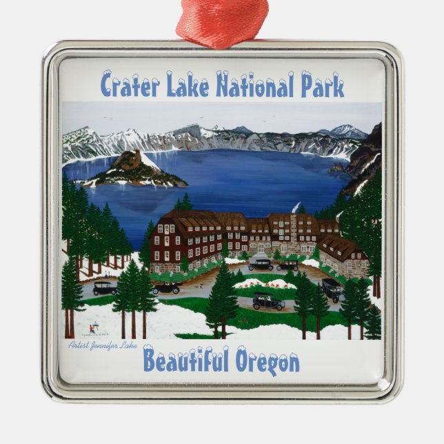 Nationalpark Krater Nationalpark California Ornament Aus Metall (Vorne)