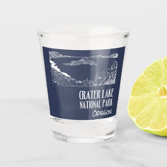 Nationalpark Krater Nationalpark California Schnapsglas (Vorderseite)