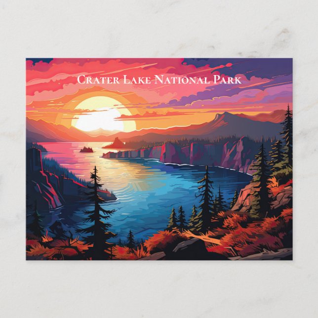 Nationalpark Krater Postkarte (Vorderseite)