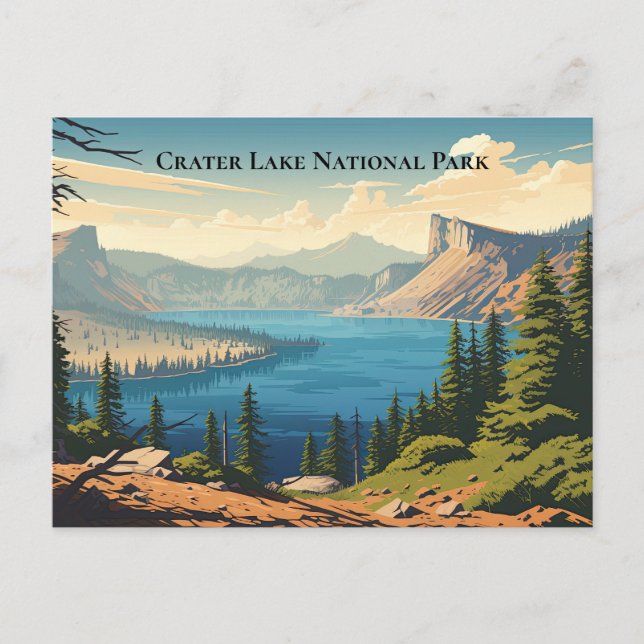 Nationalpark Krater Postkarte (Vorderseite)