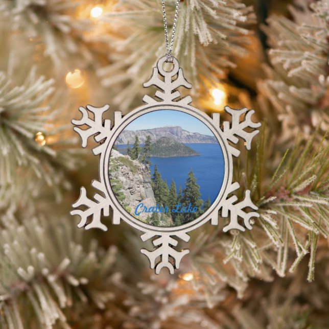 Nationalpark Krater Schneeflocken Zinn-Ornament (Baum)