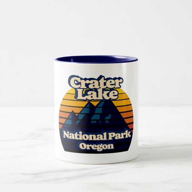 Nationalpark Krater See Zweifarbige Tasse (Mittel)