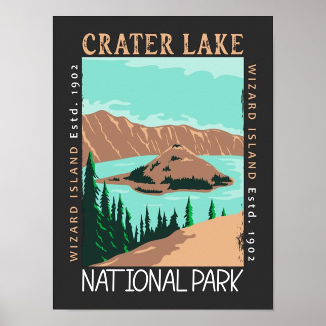 Nationalpark Krater Seen Poster (Vorne)