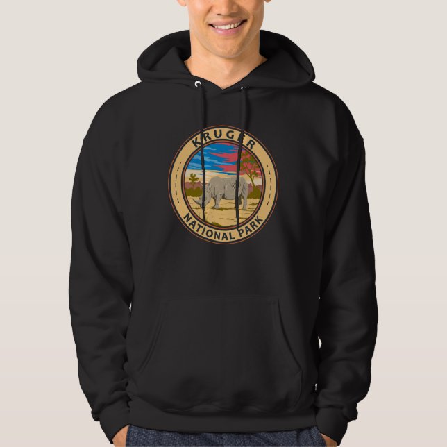 Nationalpark Kruger Rhinoceros Hoodie (Vorderseite)