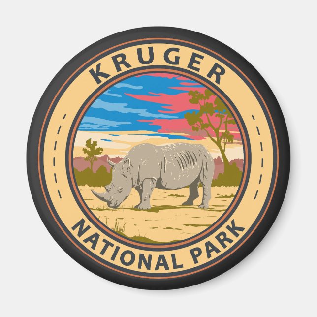 Nationalpark Kruger Rhinoceros Magnet (Vorne)