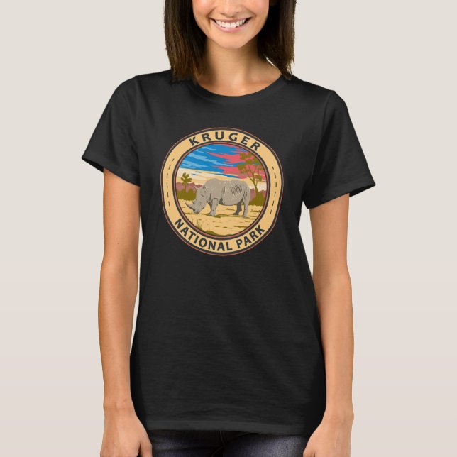 Nationalpark Kruger Rhinoceros T-Shirt (Vorderseite)
