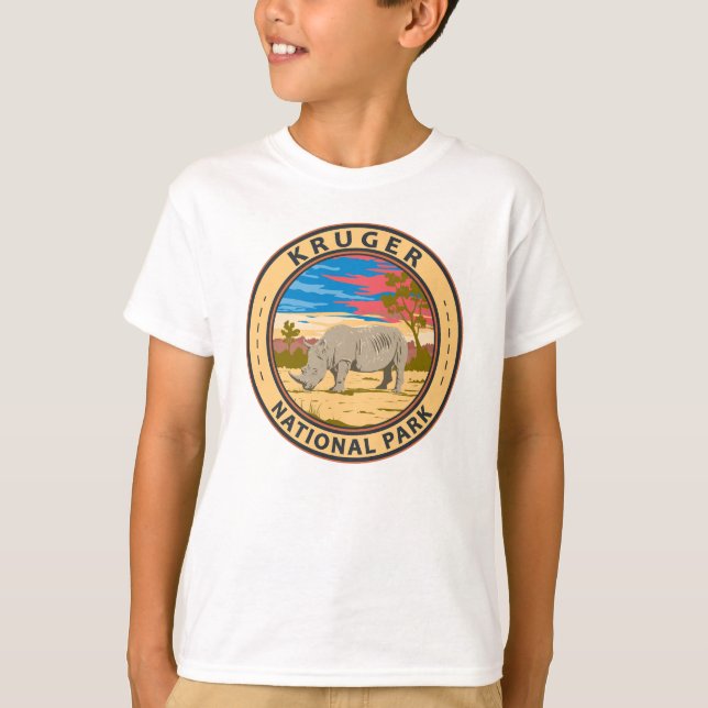 Nationalpark Kruger Rhinoceros T-Shirt (Vorderseite)