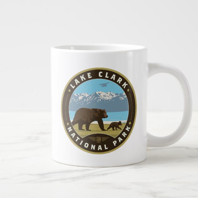 Nationalpark Lake Clark Jumbo-Tasse (Rechts)