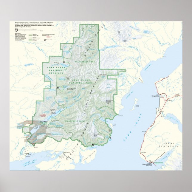 Nationalpark Lake Clark Poster (Vorne)