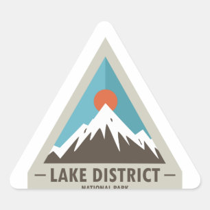 Nationalpark Lake District Dreieckiger Aufkleber