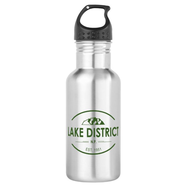 Nationalpark Lake District Edelstahlflasche (Vorderseite)