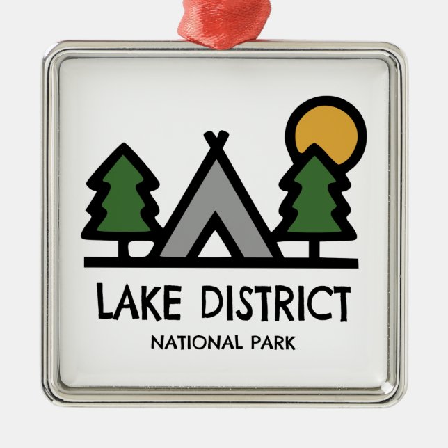Nationalpark Lake District Ornament Aus Metall (Vorne)