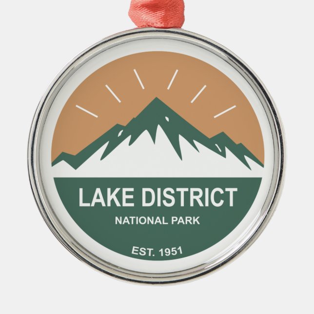 Nationalpark Lake District Ornament Aus Metall (Vorne)