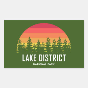Nationalpark Lake District Rechteckiger Aufkleber