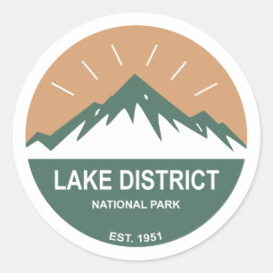 Nationalpark Lake District Runder Aufkleber