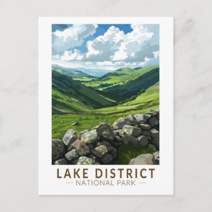 Nationalpark Lake District Vintag Postkarte