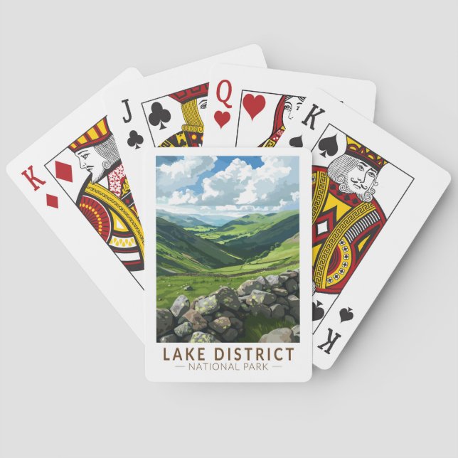 Nationalpark Lake District Vintag Spielkarten (Rückseite)