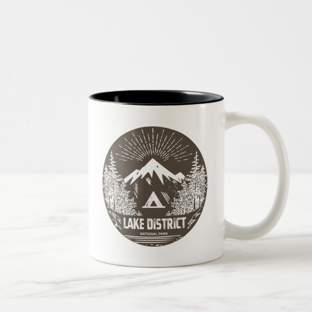 Nationalpark Lake District Zweifarbige Tasse (Rechts)