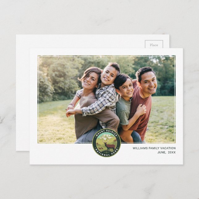 Nationalpark Mount Rainier Postkarte (Vorne/Hinten)