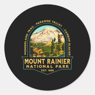 Nationalpark Mount Rainier Runder Aufkleber