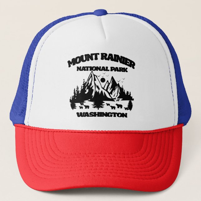 Nationalpark Mount Rainier Truckerkappe (Vorderseite)
