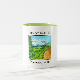 Nationalpark Mount Rainier Zweifarbige Tasse
