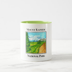 Nationalpark Mount Rainier Zweifarbige Tasse