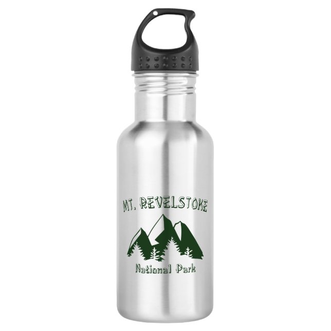 Nationalpark Mount Revelstok Edelstahlflasche (Vorderseite)