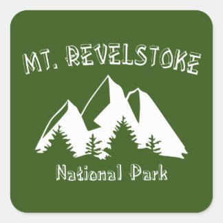 Nationalpark Mount Revelstok Quadratischer Aufkleber