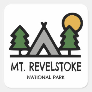 Nationalpark Mount Revelstok Quadratischer Aufkleber