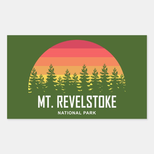Nationalpark Mount Revelstok Rechteckiger Aufkleber (Vorderseite)