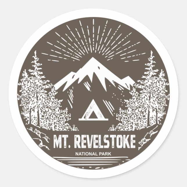 Nationalpark Mount Revelstok Runder Aufkleber (Vorderseite)