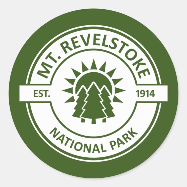 Nationalpark Mount Revelstok Runder Aufkleber (Vorderseite)