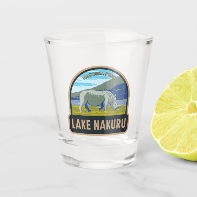 Nationalpark Nakuru Lago Maggiore Schnapsglas (Vorderseite)