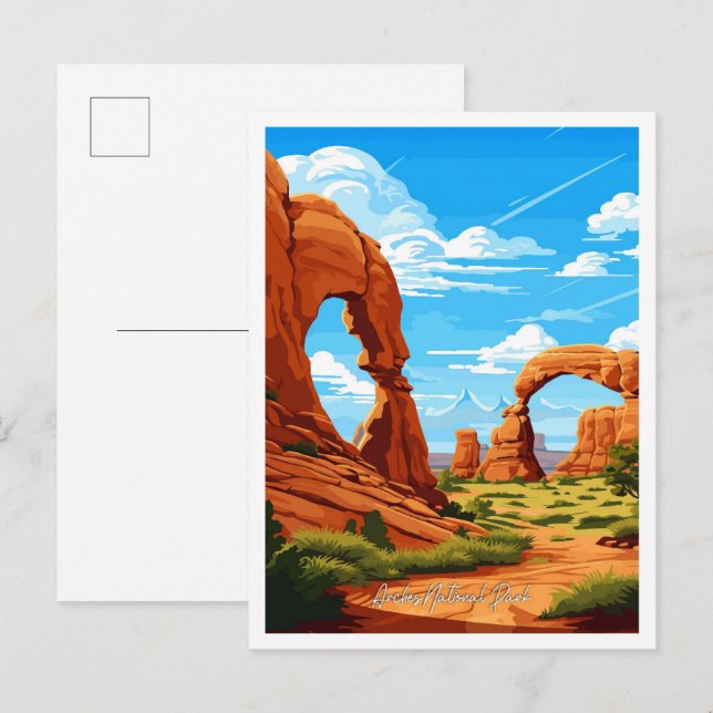 Nationalpark Nationalpark Vintage Postkarte (Vorne/Hinten)