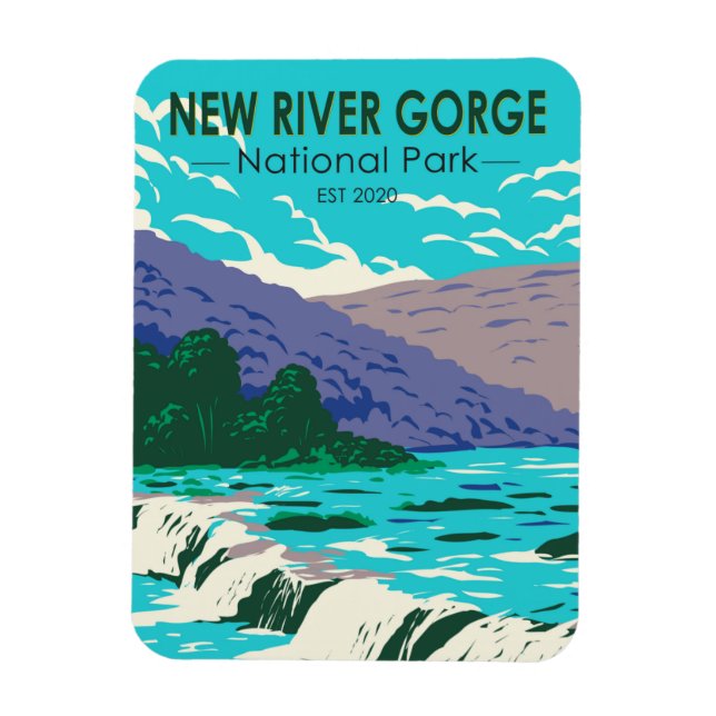 Nationalpark Neue Fluss Gorge West Virginia Magnet (Vertikal)