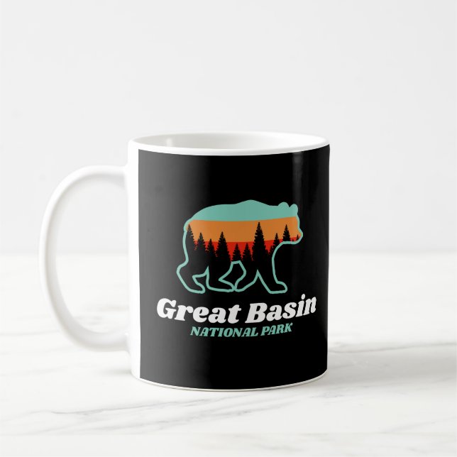 Nationalpark Nevada Bären Retro Kaffeetasse (Links)