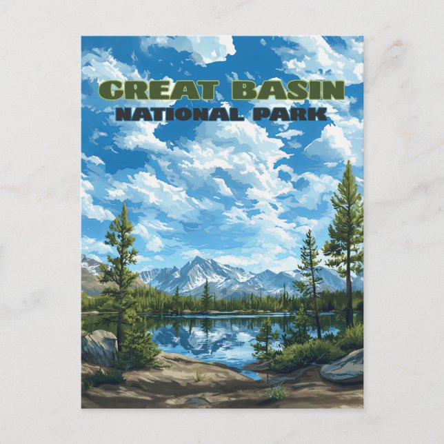 Nationalpark Nevada Radspitze des Great Becken Postkarte (Vorderseite)
