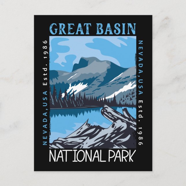 Nationalpark Nevada Retro Grosses Becken Postkarte (Vorderseite)