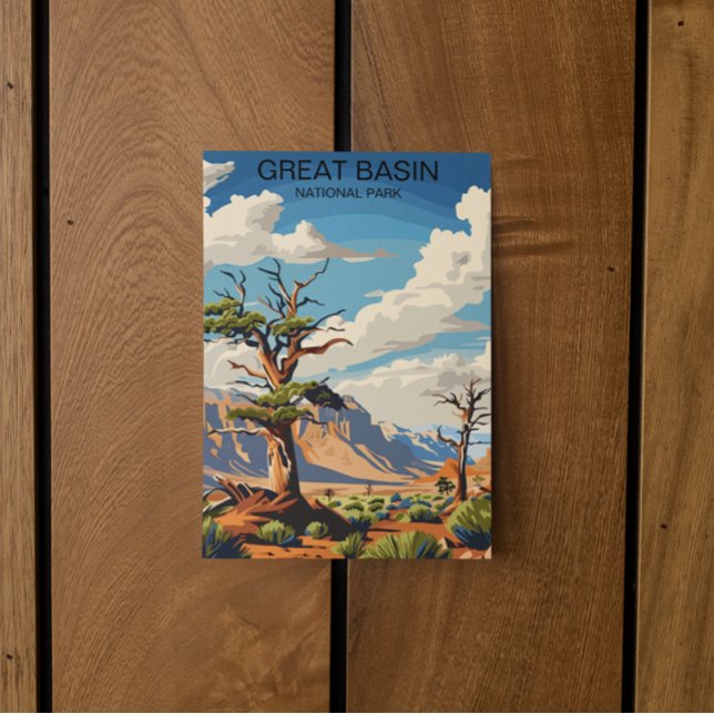 Nationalpark Nevada Vintag Postkarte (Great Basin nevada national park postcard)