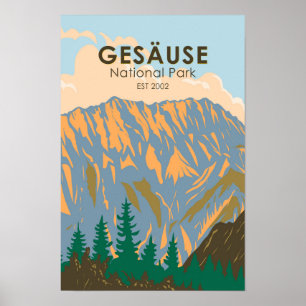 Nationalpark Österreich Gesause Vintag Poster
