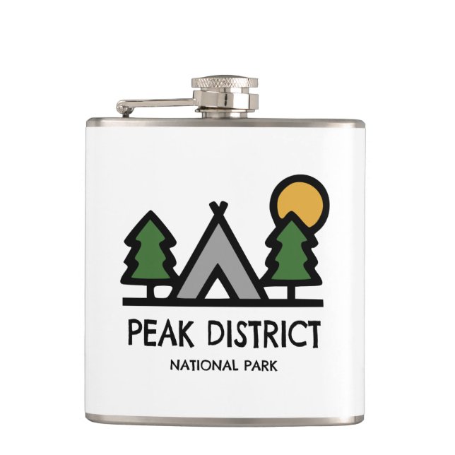 Nationalpark Peak District Flachmann (Vorderseite)