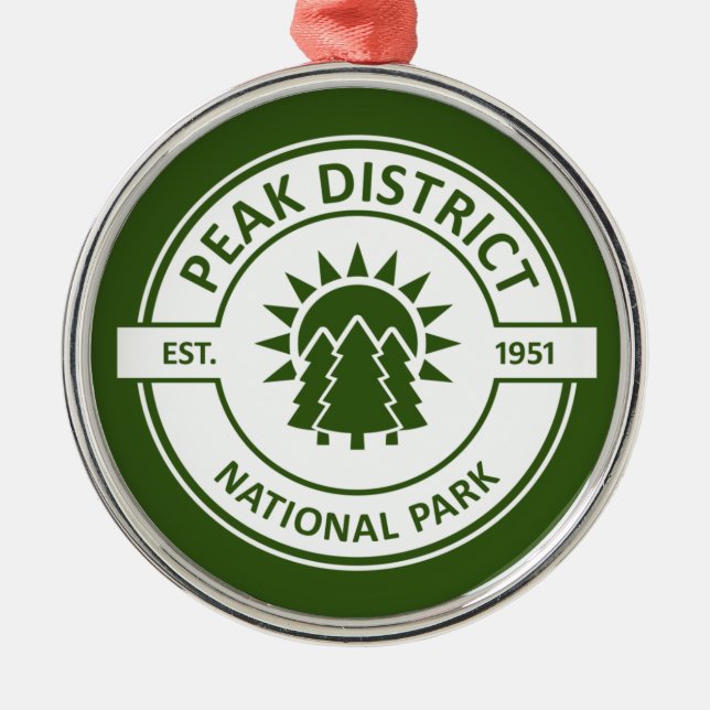 Nationalpark Peak District Ornament Aus Metall (Vorne)